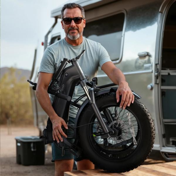 All Terrain Folding Fat Tire Electric Bike 20x4 Powerful All-Terrain Mountain Snow Beach Fat Tire E-Bike