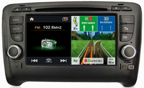 Ouchuangbo GPS Navigation 1G CPU 1080P 3G Host TV Audi TT 2006-2012 HD Screen S100 System DVR Video Player OCB-078C