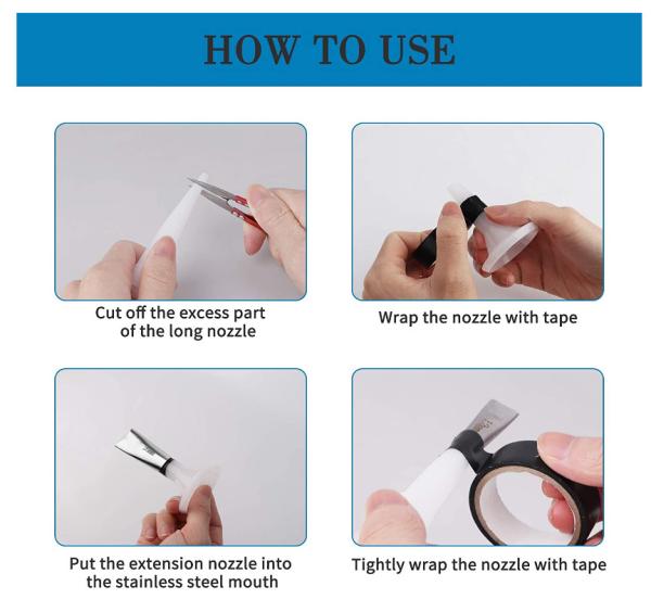 K-018 Caulking Finishing Tool 24 PCS Caulk Nozzle Applicator Stainless Steel Sealant Caulking Finisher Kit