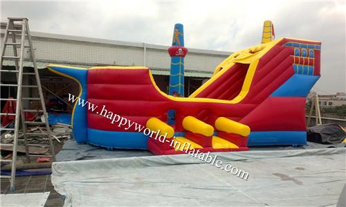 inflatable pirate ship water slide , inflatable dry slide , inflatable side