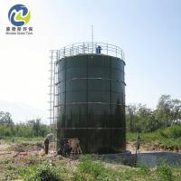 Glass Lined Bolted Steel Water Storage Tanks , Enamel Lined Steel Tank 20 M3-20000 M3