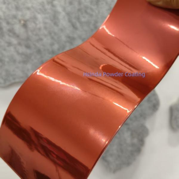 Hsinda Copper Brass Illusion Chrome Powder Coat Paint Bronze Electrostatic Polyester Powder Coating for Metals