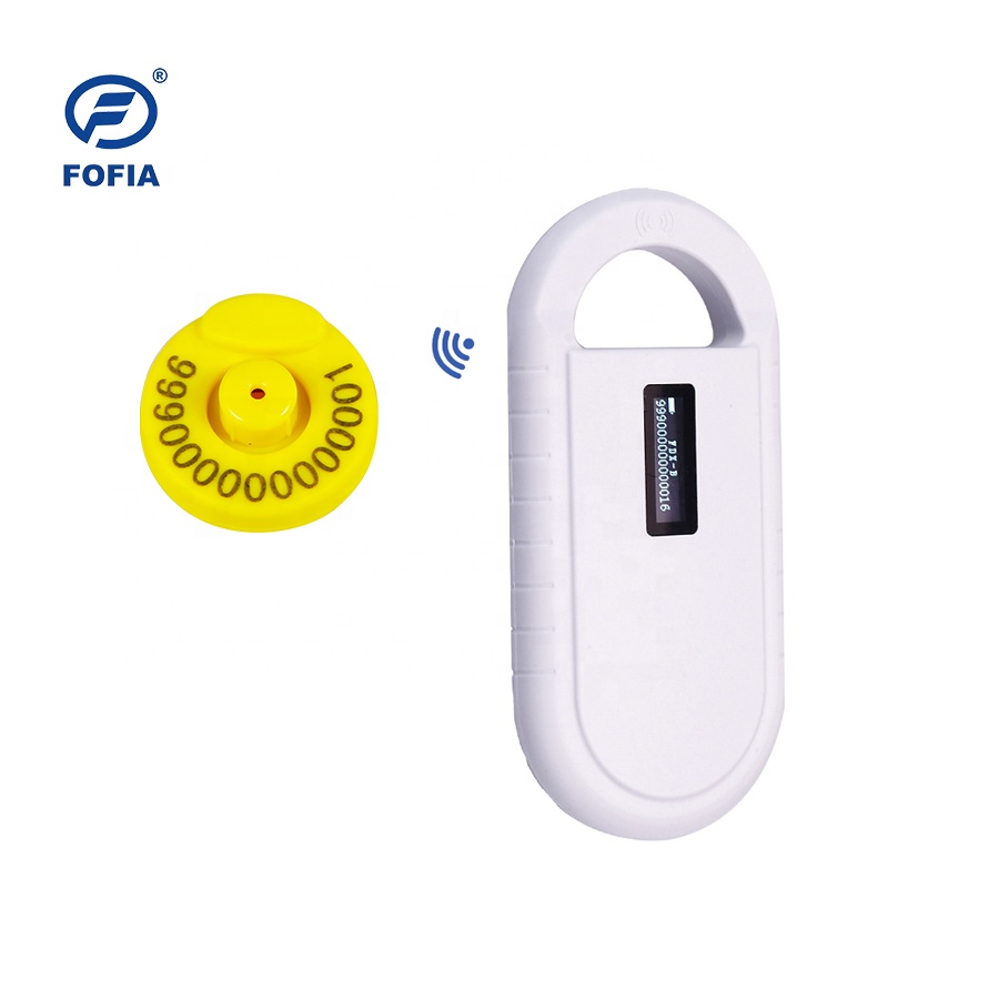 Handheld Plastic Animal Microchip RFID Card Reader PT160 134.2kHz OLED Screen USB Lithium Battery CE Certified ISO 11784/11785