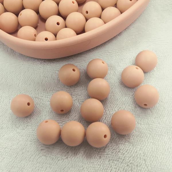 New Color BPA Free Baby Chew Necklace Round Silicone Teething Beads Brown/pink/orange/green/blue or Custom Color DL13-005 CN;GUA