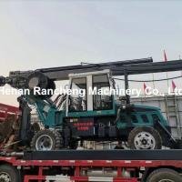 Type de roue Barre carrée Forage rotatif conducteur de pile Machine de pilonnage de pile Post Ground Screw Fence Équipement hydraulique