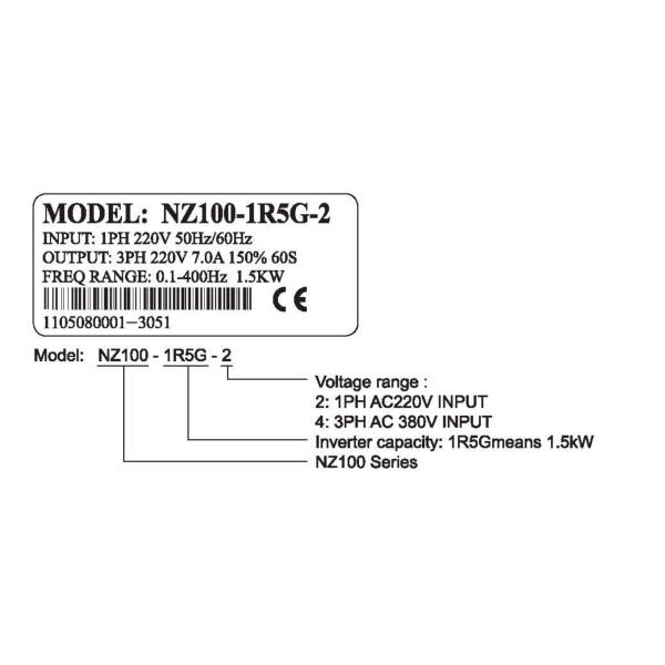 220В низкое напряжение 3-фазный переменный частотный привод 2HP 1,5KW