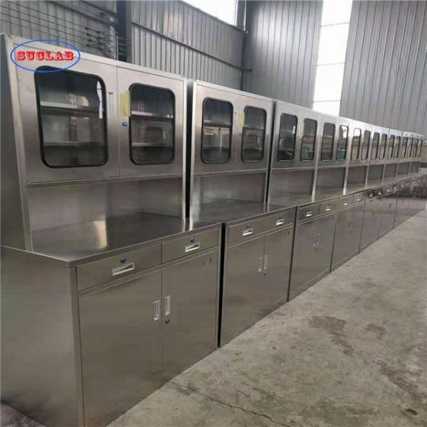 School Stainless Steel Lab Bench Floor Mounted Alkali Resistant