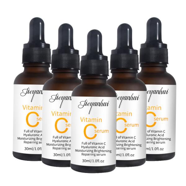 Soro líquido natural orgânico da cara da vitamina C para a pele de alisamento de iluminação
