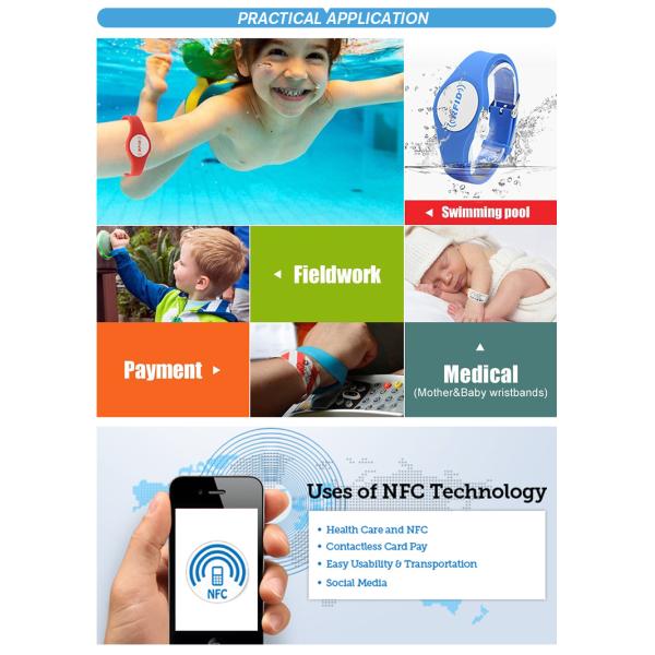 Устранимый бумажный Wristband NFC Ultralight Ev1 RFID для фестиваля
