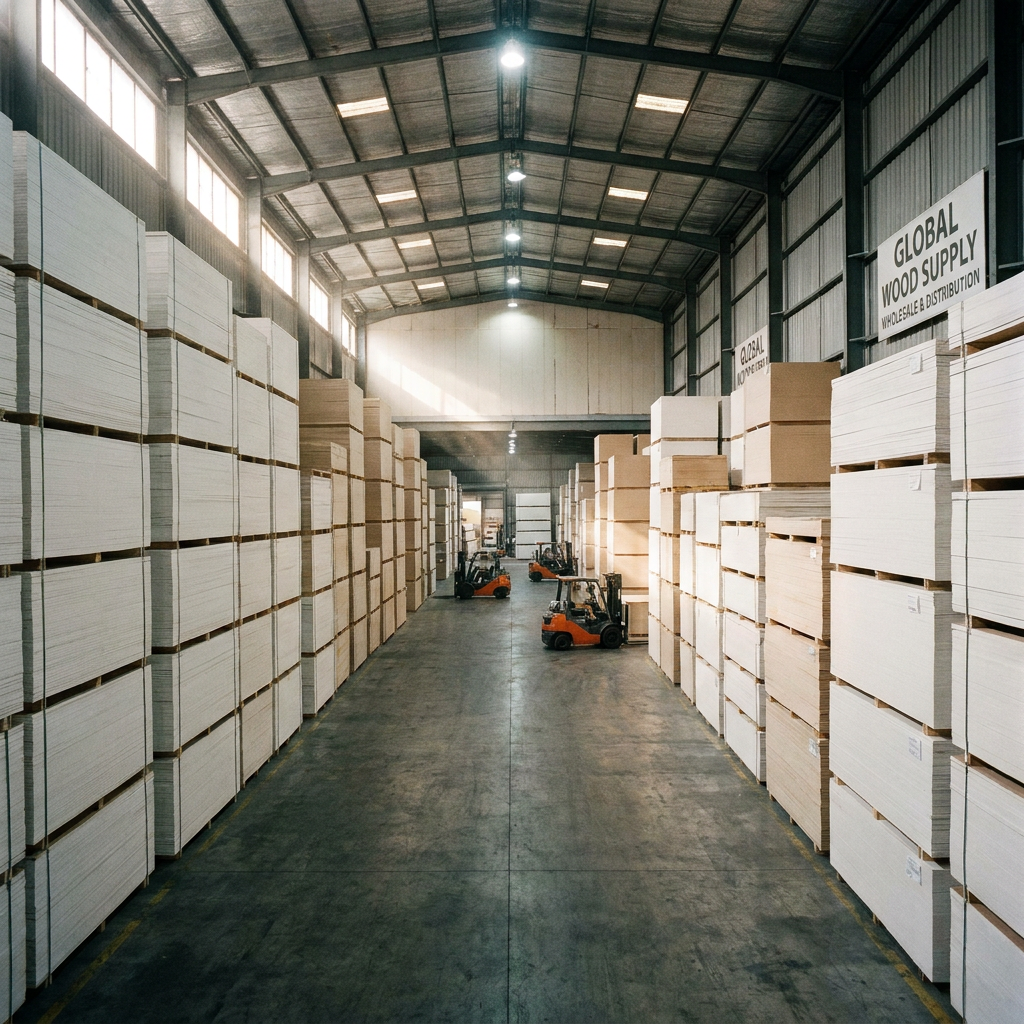 Matt White Melamine Laminated MDF Board For Modern Cabinetry Interior Decoration