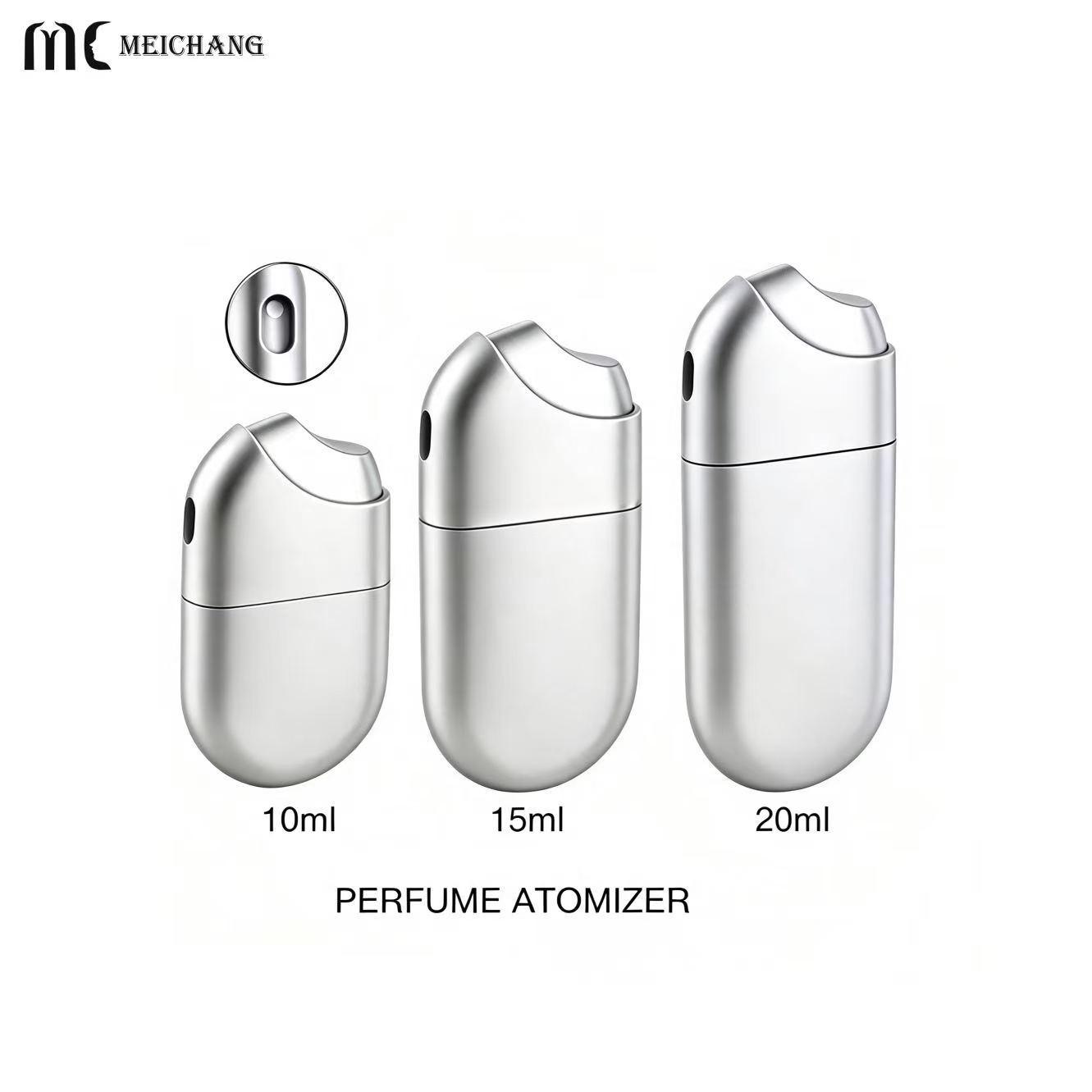 10ml, 15ml, 20ml Pebble Shaped Refillable Fine Mist Spray Bottle (MC-1211)
