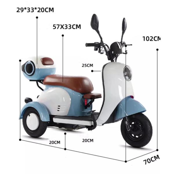 New Electric Bicycle Three Wheel Electric Tricycle for elderly and parents Four Seats Electric Tricycle Safe and Durable