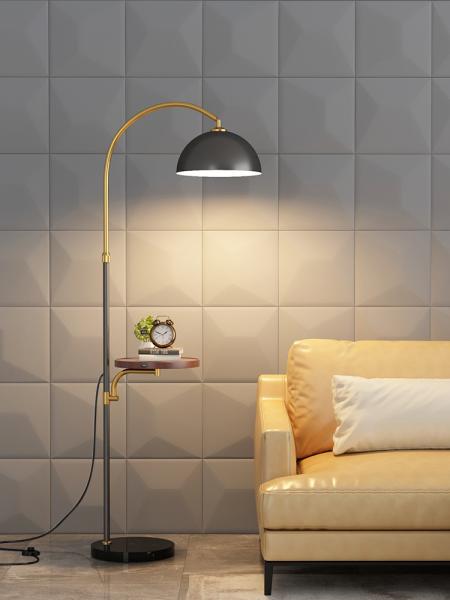 USB coffee table floor lamp Nordic modern sofa side bedroom bedside floor lighting standing lamp wireless charging