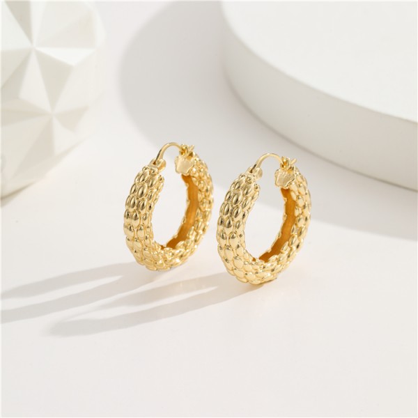 High Quality Brass 14K Gold Plated Hoop Earrings for Women
