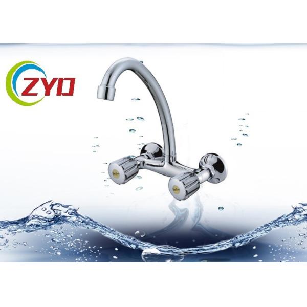 Chrome Cross Water Tap Faucet With Two  Handle Thick Chrome Plated Layer