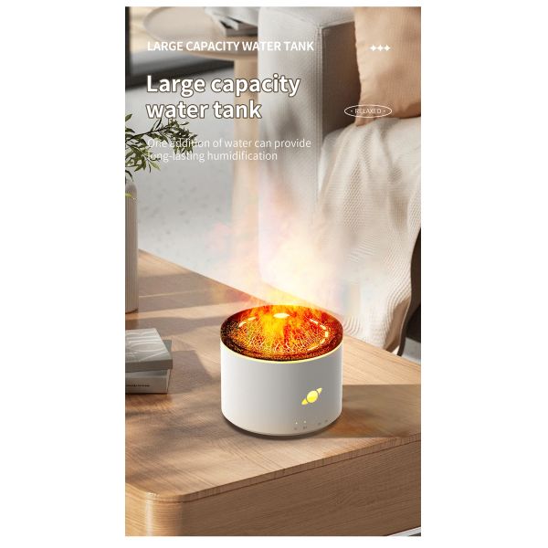 Mini Volcano Ultrasonic Humidifier Aromatherapy Diffuser 230ml Capacity Automatic Timing