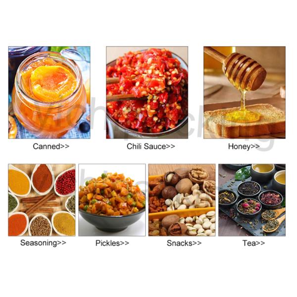 Food Storage Square Glass Jars , Portable 4 Inches Wide Mouth Glass Jars