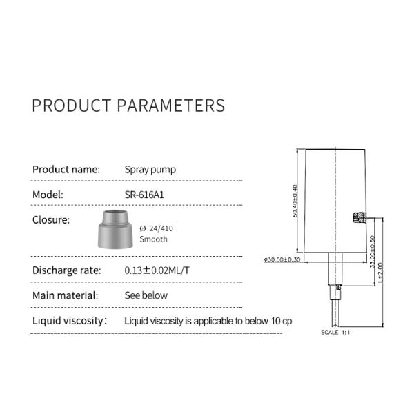 Soft Light Oil fine mist sprayer plastic automatic sprayer 0.13cc SR-616