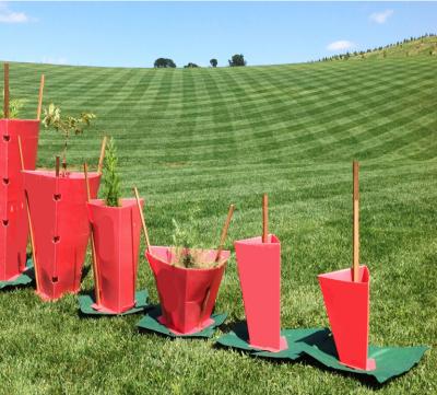 Red 100% PE Corflute Plastic Tree Guards UV Resistant 2mm-12mm