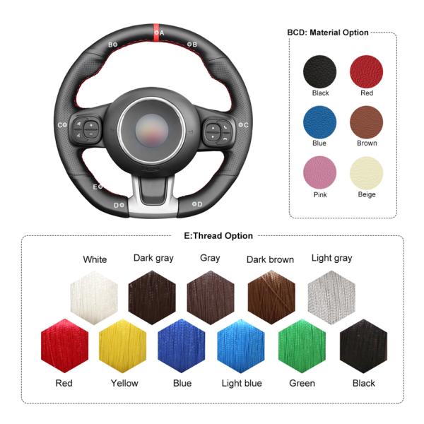 MEWANT For Abarth 595 595C 695 695C Fiat 500 500C The New Original Steering Wheel Cover Four Seasons Universal 45USD For Sale