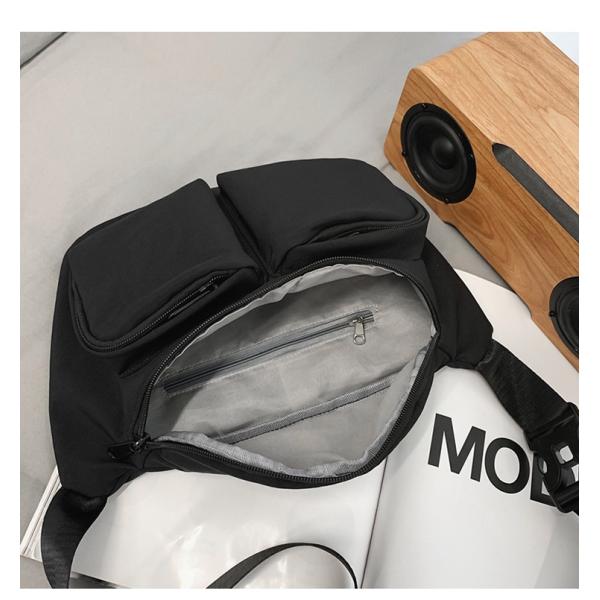 Simpatía Sport Casual Bolso de pecho de hombro bolso de cintura de nylon impermeable para hombres mujeres