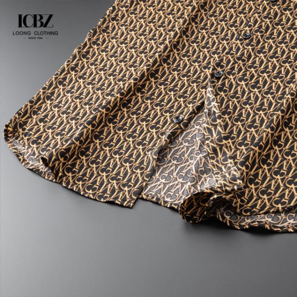 Осенняя неформальная мода длинные рукава на заказ Большая рубашка логотип печать для мужчин дизайнер