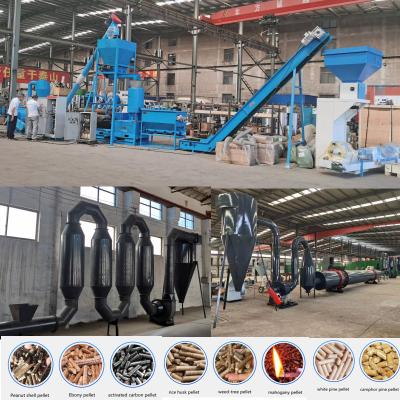 Biomass Wood Chips Pellet Line Eucalyptus Pine Birch Complete Pellet Production Line
