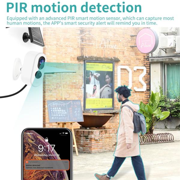 SDW-1 Home Outdoor no wires Ip66 Wireless 1080p Ip MINI Security Surveillance Solar Wifi Camera(SDW-1)