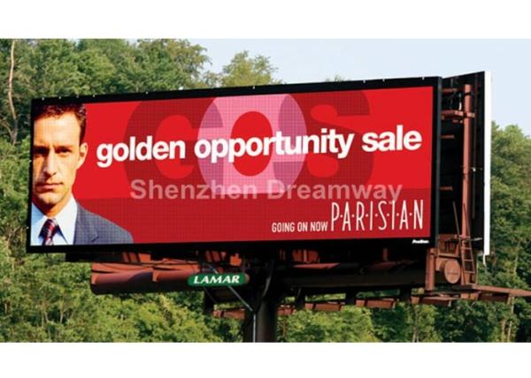 Full Color Outdoor LED Billboard Double Sided Advertisement , 16mm Commercial LED Display