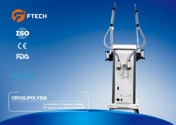 Body Fat Reduce Cryolipolysis Slimming Machine 2 Handles 100 Kpa Negative Pressure Strength