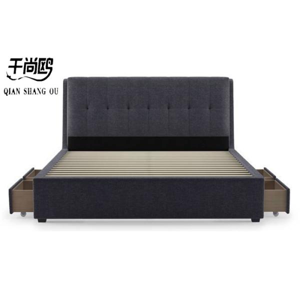 Customized King Size Drawer Storage Bed 180*200cm With Pillow