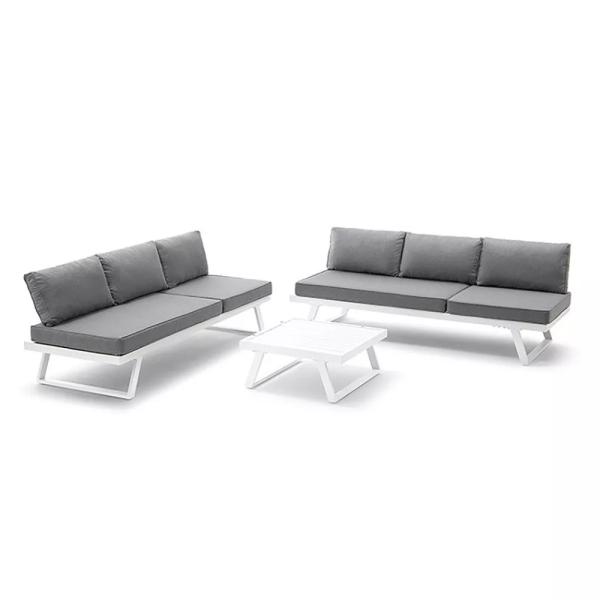 Modern Aluminum Frame Patio Furniture Sun Lounger for Garden Sofa Sectional Lounge Set