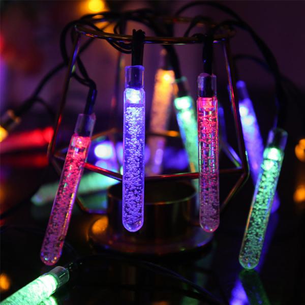 10M Bubble Stick LED Christmas Light String AC200-240V 4W Plug-in PVC Transparent Wire