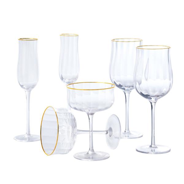 Bulk Wholesale Custom Logo 8-12OZ Lead Free Crystal Wedding Goblets Durable Clear & Dishwasher-Safe