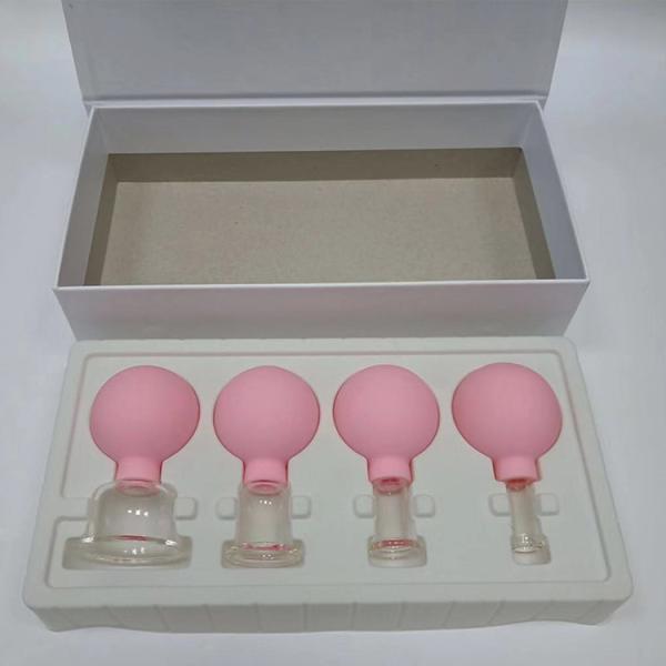 4pcs Glass Cupping Set for Facial Massage and Body Care Anti Cellulite Vacuum Therapy