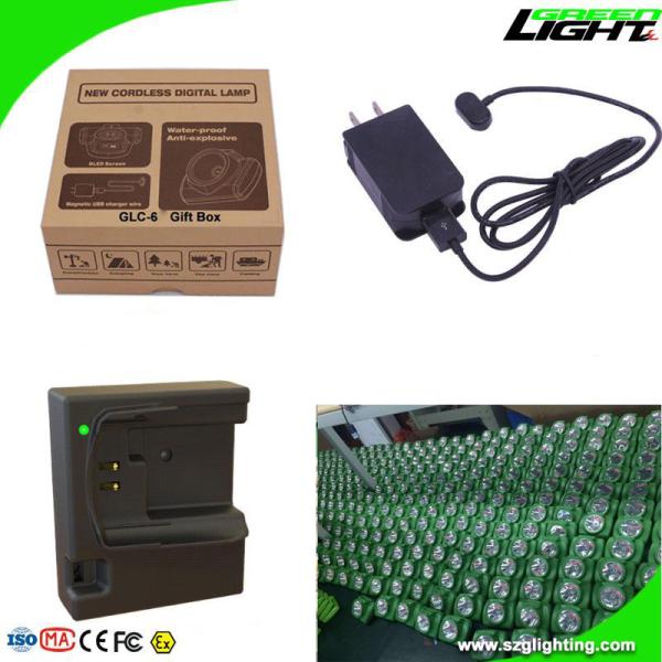 Low Power Warning Cordless Coal Mining Lights With Oled Screen Date / Time