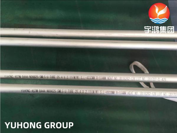 ASTM B444 Nickel Alloy Steel UNS NO6625 SMLS Bend U Tubes
