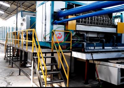 Pulp Molding Rotary Egg Tray / Fruit Tray Forming Equipment with 6 Layers Dryer