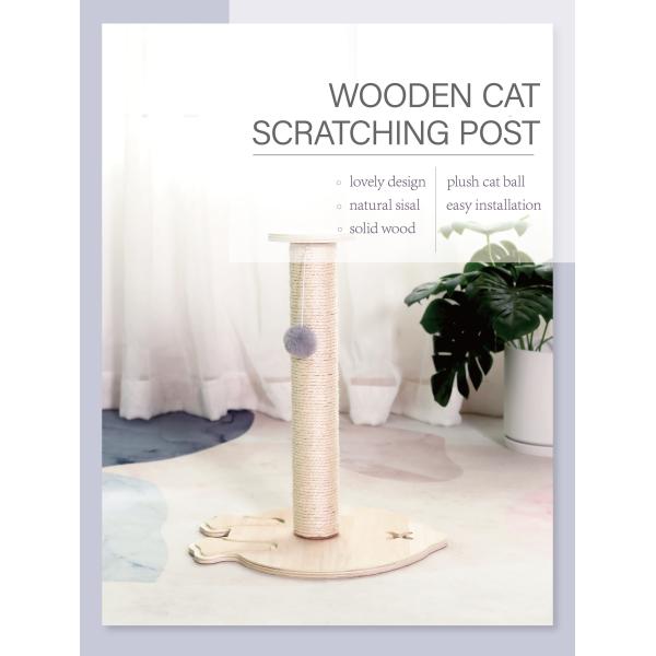 Pet Toys Sisal Rope Scratch Posts Cat Tree Scratcher Post for Indoor Cats and Kittens