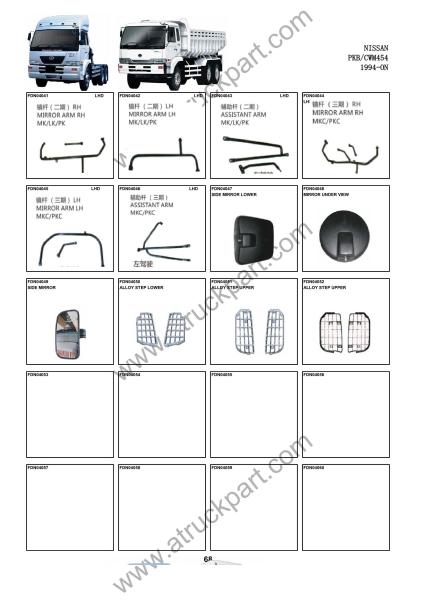 NISSAN UD PKB CWM454 Truck Spare Parts accesories body parts