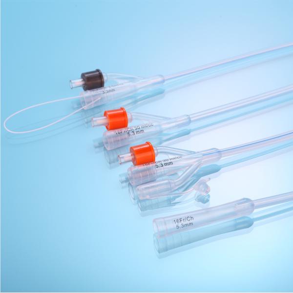 Factory Price Disposable 100% All Silicone Triple Lumen Urinary Catheter 3 Way Silicone Foley Catheter