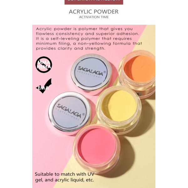 Private Label Glitter Color Acrylic Nail Powder 2 in 1 for Nail Salon Manicure Excellent Nail Art Effect Certificate MSDS