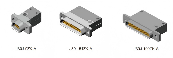 Micro J30J Connector ODM Female D Sub Connector J30J-9ZKP-A With Shielding Braid Cable Clipper