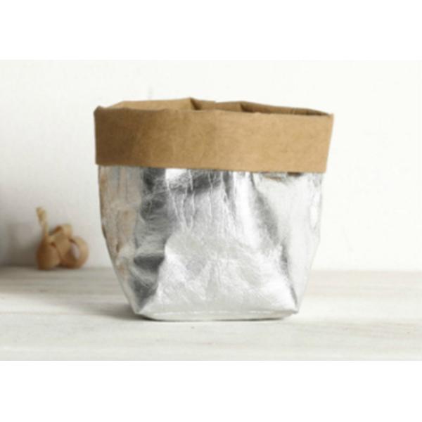 2026 Wholesale Metallic Washable Kraft Paper Storage Bag for Fruit Vegetable Food Bread Flower