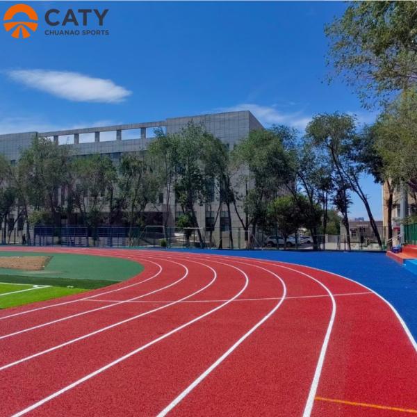 Surface de piste d'athlétisme caoutchouteuse à haute traction par matériau de compétition professionnelle EPDM SBR Granules