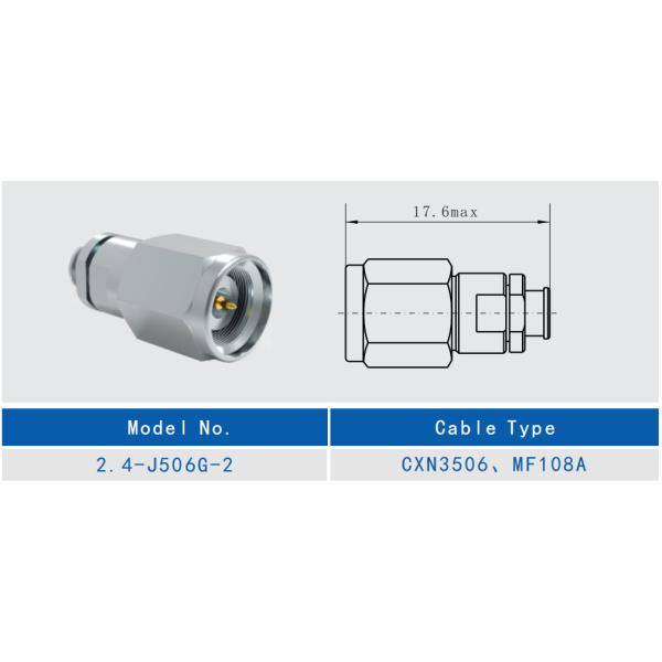Male Stainless Steel 2.4mm RF Connector for CXN3506/MF108A Cable