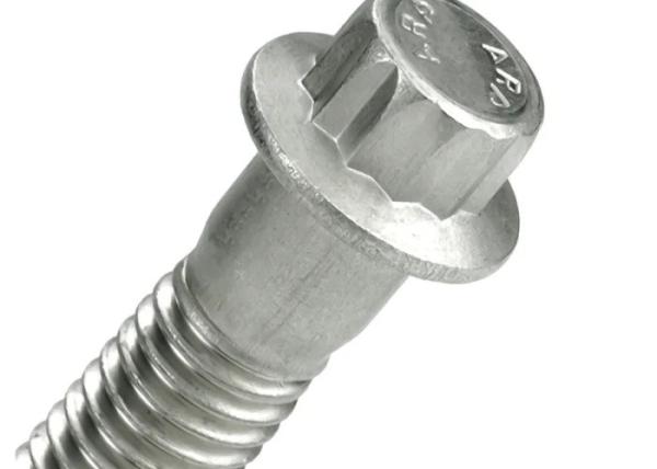 Parafusos de flange de aço inoxidável de cor prateada de 12 pontos polidos para equipamentos industriais / domésticos