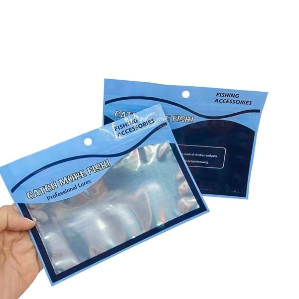 Customized Size Zipper Bag Soft Plastic Packaging Fishing Lure Bait Bags Custom Printed Aluminum Foil for Fishing Worms