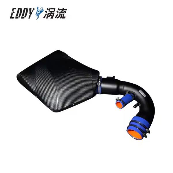 Entrada de ar de fibra de carbono lavável reutilizável de alto fluxo para Ford Mustang GT