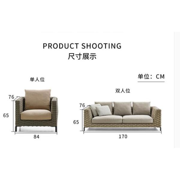 Leisure Aluminium PE Rattan Outdoor Garden Backyard Sofa sets wicker Patio sofa furniture